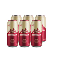 Cerveza Cusqueña Roja Lata 473cc X6