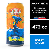 Cerveza Leyendas De Origen Pincoya Hoppy Lager 473 Cc.