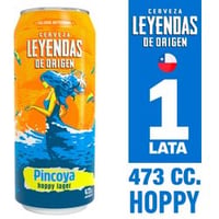 Cerveza Leyendas de Origen Pincoya Hoppy Lager 5.0° 473 cc