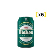 Cerveza Mahou Clasica Lata 330cc X6