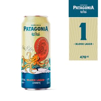 Cerveza Patagonia austral blond lager lata 470 cc