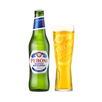 Cerveza Peroni Lager 330cc (24 unidades) + 1 Vaso Peroni 330cc