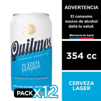 Cerveza Quilmes 4,9° 12 X 354 Cc.