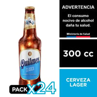 Cerveza Quilmes 4,9° 24 X 300 Cc.