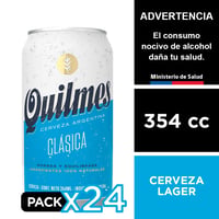 Cerveza Quilmes 4,9° 24 X 354 Cc.