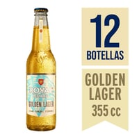 Cerveza Royal Golden Lager Botella 355cc X12