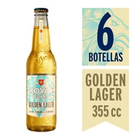 Cerveza Royal Golden Lager Botella 355cc X6