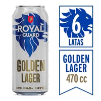 Cerveza Royal golden lager lata 6 un de 470 cc