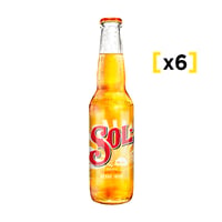 Cerveza Sol Botella 330cc X6