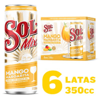 Cerveza Sol mix mango margarita lata 6 un de 350 cc