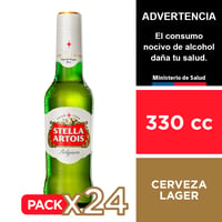 Cerveza Stella Artois 5,0° 24 X 330cc.