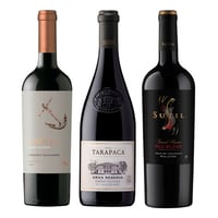 CLUB DE VINOS Nº46: 1x Vino Tarapacá Gran Reserva Cabernet Sauvignon 750cc + 1x Vino Odfjell Ancla Gran Reserva Cabernet Sauvignon 750cc + 1x Vino Sutil Gran Reserva Red Blend 750cc