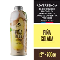 Cóctel Capel piña colada 12° botella 700 cc