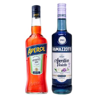 DUO APEROL - RAMAZZOTTI VIOLETTO: 1x Licor Aperitivo Aperol 750cc + 1x Licor Aperitivo Ramazzotti Violetto 700cc