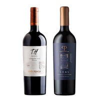 DUO LEAL - TH: 1x Vino Undurraga TH Peumo Carmenere 750cc + 1x Vino Casas Patronales Leal Carmenere 750cc