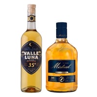 DUO MISTRAL - VALLELUNA: 1x Pisco Mistral Añejado 1 Litro 35º alc. + 1x Pisco Valleluna Envejecido 750cc 35°alc.