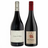 DUO RITUAL CALYPTRA (Pinot Noir): 1x Vino Ritual Pinot Noir Orgánico 750cc + 1x Vino Calyptra Gran Pinot Noir 750cc