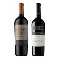 DUO SANTA EMA - PATRONALES: 1x Vino Santa Ema Gran Reserva Merlot 750cc + 1x Vino Casas Patronales Gran Reserva Carmenere 750cc