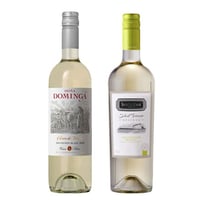 DUO SAUVIGNON BLANC: 1x Vino Santa Ema Select Terroir Reserva Sauvignon Blanc 750cc + 1x Vino Doña Dominga Clásico de Familia Sauvignon Blanc 750cc