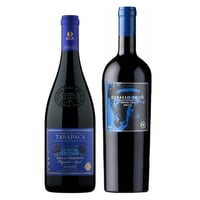 DUO TARAPACÁ - CABALLO LOCO: 1x Vino Tarapacá Premium Etiqueta Azul Blend 750cc + 1x Vino Caballo Loco Grand Cru Apalta 750cc