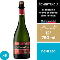 Espumante Amaranta Demi Sec 6 X 750 Ml.