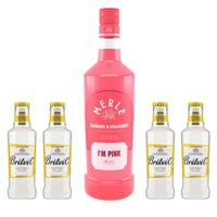Gin Merle I'M Pink 37,5° 750cc + 4 Britvic Tonic Water 200cc