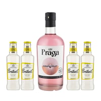Gin Praga Grapefruit 38° 700cc + 4x Agua Tónica Britvic 200cc