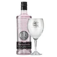 Gin Puerto de Indias Premium Strawberry 700cc + Copa