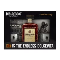 Kit Disaronno + Vaso: 1x Licor Amaretto Disaronno 700cc + 2x Vasos
