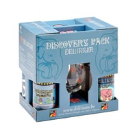 KIT DISCOVERY: 4x Cervezas Delirium en Botella 330cc + Copa Tulipa