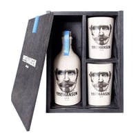 KIT KNUT HANSEN N°1: 1x Knut Hansen Dry Gin 750cc 42º alc. + 2x Vasos Knut Hansen