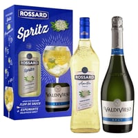 Kit Rossard + Valdivieso n°2: 1x Licor Aperitivo Rossard Flor de Sauco Spritz 1 Litro 20° alc. + 1x Espumante Valdivieso Brut 750cc