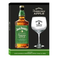 KIT WHISKEY JACK DANIELS APPLE 750CC: Whiskey Jack Daniels Apple 750cc + 1 Copa Vidrio.