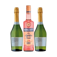 Licor Aperitivo Ramazzotti Rosato 700cc + 2 Espumante Milano Brut 750cc