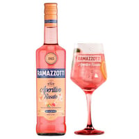 Licor Aperitivo Ramazzotti Rosato 700cc + Copa Vidrio