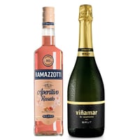 Licor Aperitivo Ramazzotti Rosato 700cc + Espumante Viñamar Brut 750cc