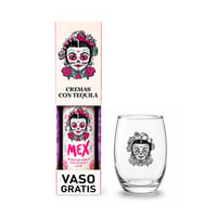 Licor Mex Crema Fresa Con Tequila 700cc + Vaso de Regalo