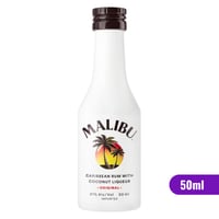 Miniatura Ron Malibu - 50ml (plástico)
