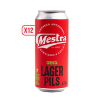 Pack 12 unidades Cerveza Mestra Lager473 ml ($990 c/u) Semanal