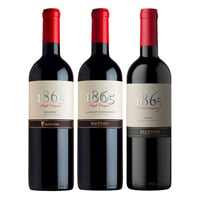 PACK 1865: 1x Vino 1865 Single Vineyard Malbec 750cc + 1x Vino 1865 Single Vineyard Cabernet Sauvignon 750cc + 1x Vino 1865 Single Vineyard Merlot 750cc