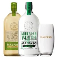 Pack 2 Piscos Mal Paso: Manzana y Especial + Vaso