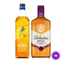 Pack 2x Cóctel de Whisky - Ballantines Wild + Johnnie Blonde 750ml