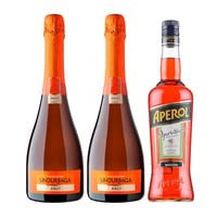 Pack 2x Espumante Undurraga Brut 750ml + Aperol 750ml