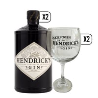 Pack 2x Gin Hendricks 700cc + 2x Copas Hendricks