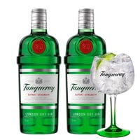Pack 2x Gin Tanqueray London Dry - 750ml + Copa Tanqueray (vidrio)