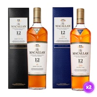 Pack 2x Macallan 12 Años Single Malt - Double Cask + Sherry Oak - 750ml