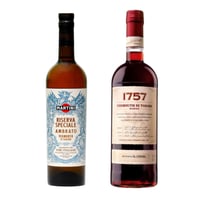 Pack 2x Vermouth Premium - Cinzano 1757 + Martini Ambrato - 750ml