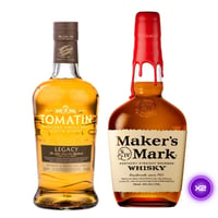 Pack 2x Whisky Best Sellers - Tomatin + Makers Mark 750ml