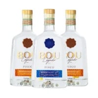 Pack 3 Pisco Bou Legado Blanco