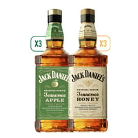 Pack 3x Whiskey Jack Daniel´s Apple 750cc + 3x Whiskey Jack Daniel´s Honey 750cc